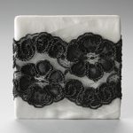 Textile fil retordu marguerite noire